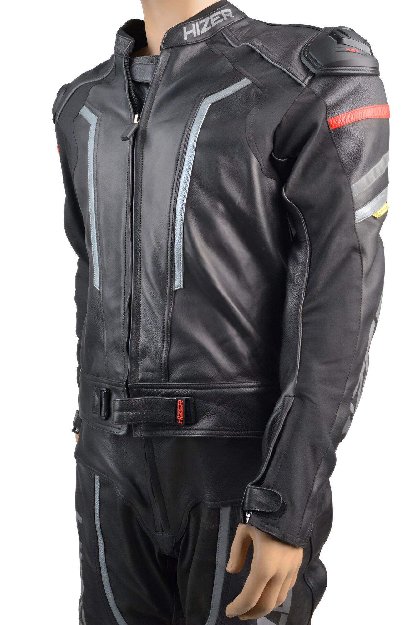 Комбинезон мотоциклетный (кожа) HIZER CE-1070 Gray (L)